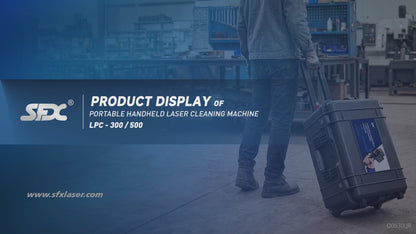SFX LPC-300/500 Trolleycase Laser Cleaning Machine Portable Air-Cooled Pulsed Laser Rust Remover Paint/Coating Removal Machine for Wood/Metal with IoT Control