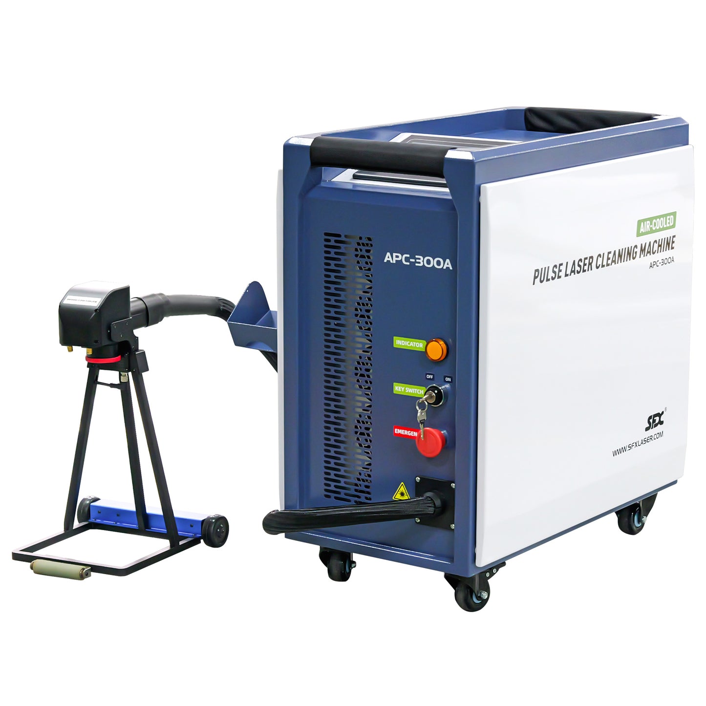 SFX Laser P-Series 200W/300W Pulsed Laser Cleaning Machine Air-Cooled Laser Rust Removal for Wood Metal